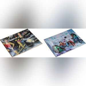 Supreme Ceramic Art Plates - Gold and Blue Accents